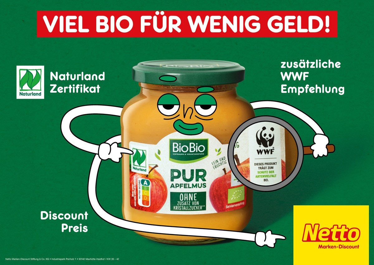 Kampagne zu Bio-Eigenmarke: Netto Marken-Discount wirbt für Bio-Kompetenz