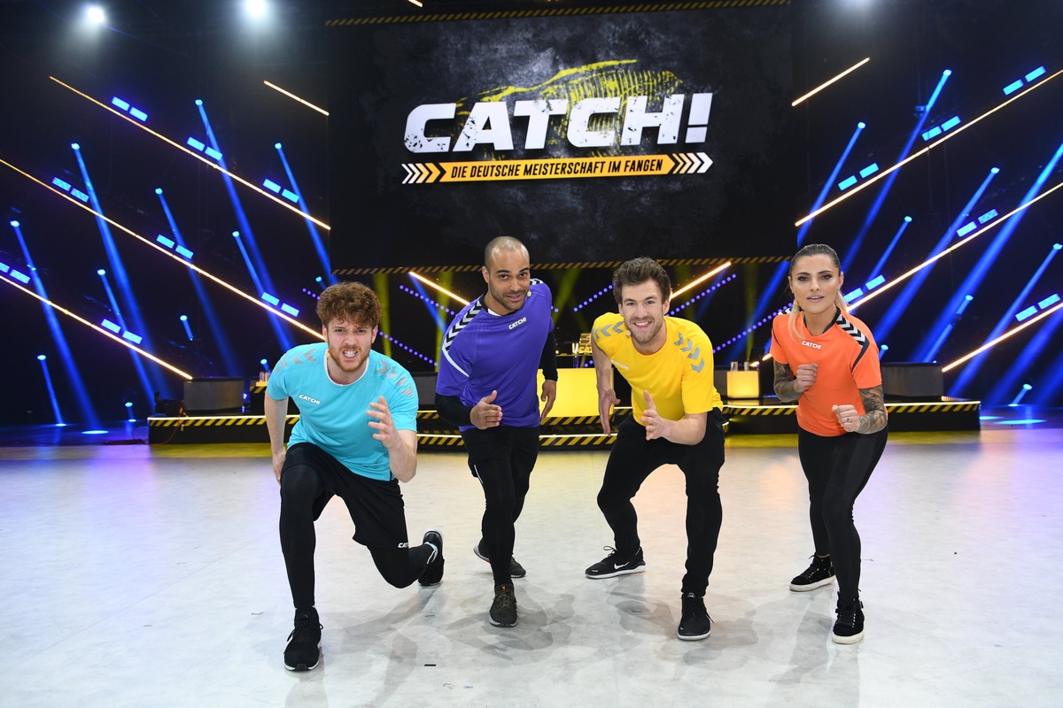 Die Revanche! Luke Mockridge fordert Sophia Thomalla, David Odonkor und Daniel Donskoy zum Fang-Duell in &quot;CATCH! Die Deutsche Meisterschaft im Fangen&quot; - am Freitag in SAT.1