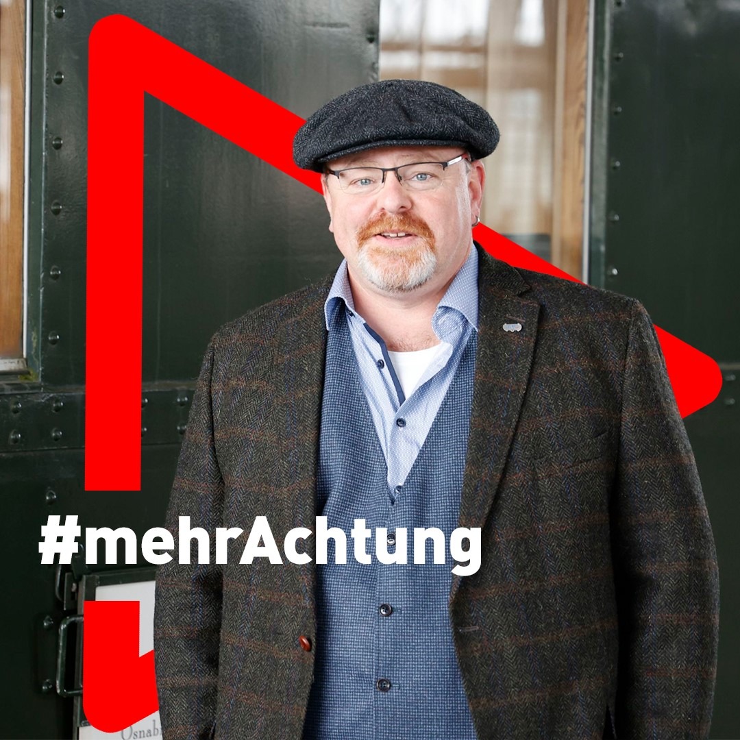 EVG-Vorstandsmitglied Frank Hauenstein fordert #mehrAchtung