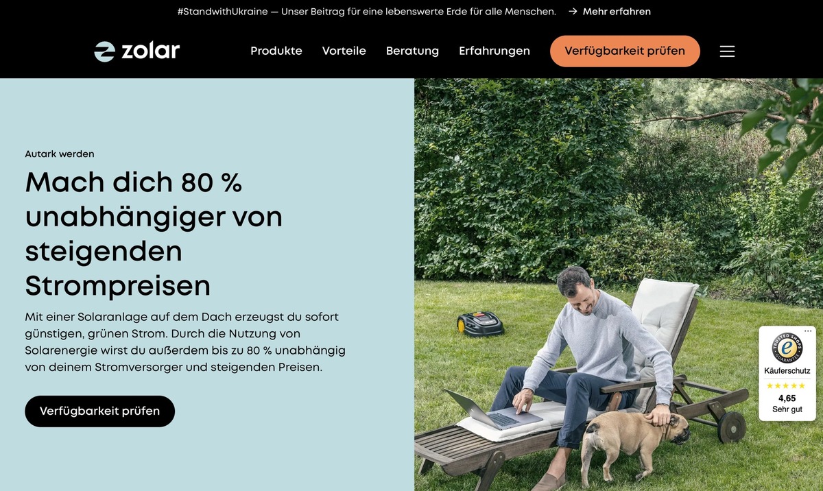 Pressemitteilung: Solar-Start-up zolar lädt mit neuem Markendesign zur Energiewende