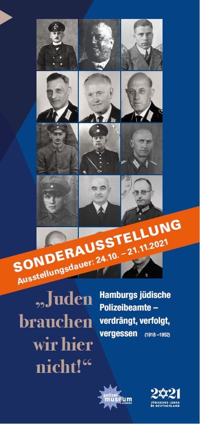 POL-HH: 211015-1. Hamburgs jüdische Polizisten - verdrängt, verfolgt, vergessen - Sonderausstellung im Polizeimuseum in Hamburg-Winterhude - Einladung für Medienvertreter