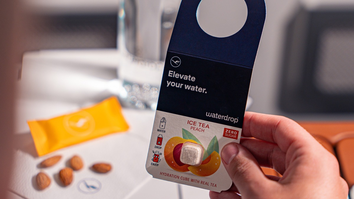 waterdrop® hebt ab: Geschmackvolle Microdrinks auf Lufthansa Flügen