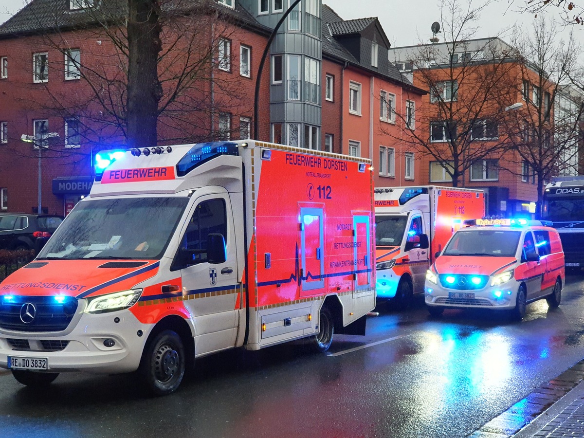 FW-Dorsten: +++ Verkehrsunfall am Nachmittag +++