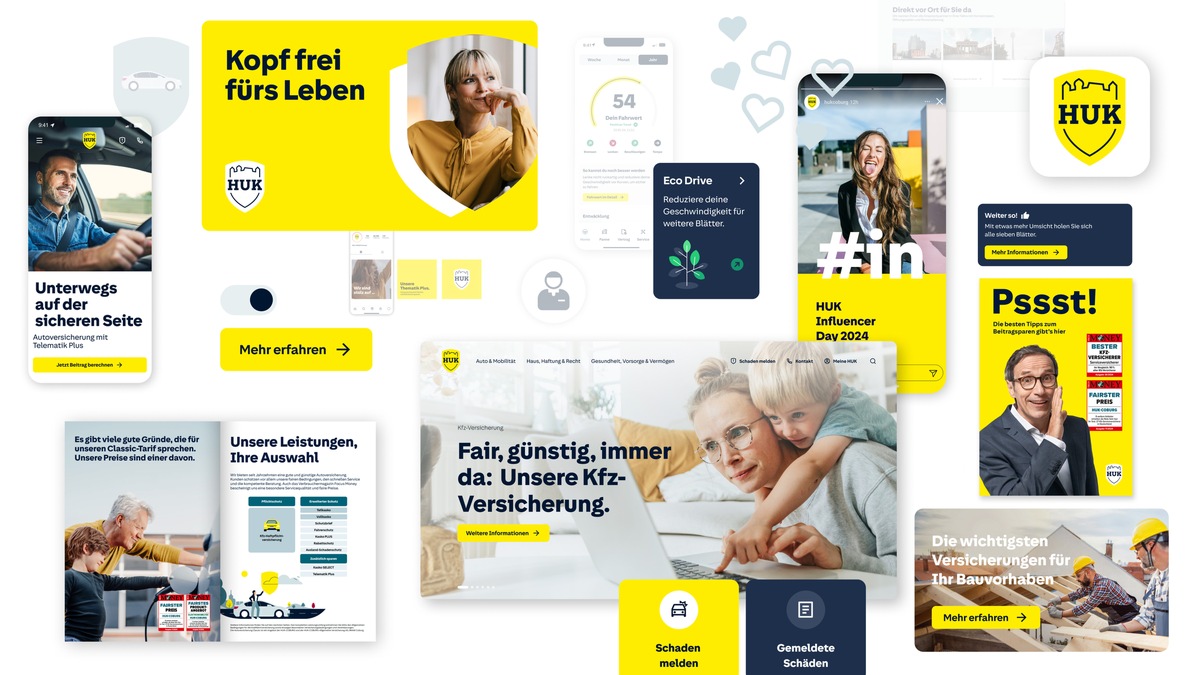 Neues Corporate Design der HUK-COBURG trägt Digitalisierung Rechnung