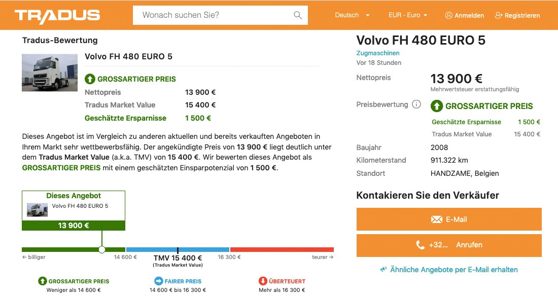 TRADUS auf dem Vormarsch mit Preistransparenz für gebrauchte Nutzfahrzeuge