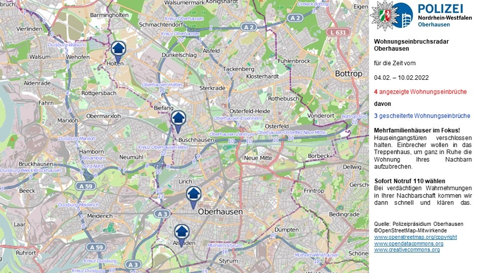 POL-OB: Wohnungseinbruchsradar für Oberhausen