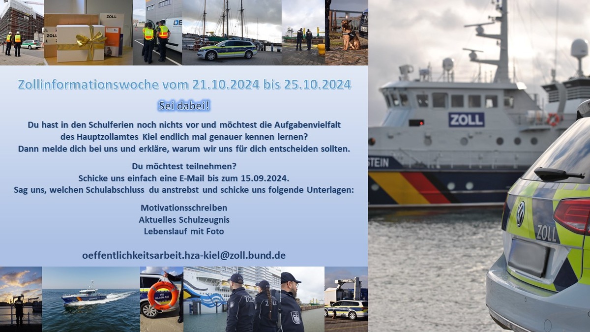 HZA-KI: Zollinformationswoche beim Hauptzollamt Kiel