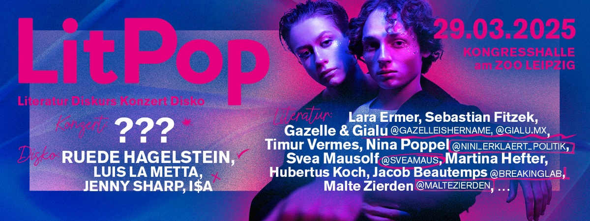 Die LitPop 2025 von MDR und ARTE zur Leipziger Buchmesse: Literatur und Musik bis in die Morgenstunden