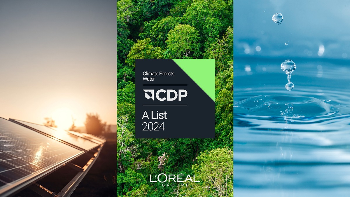 L&#039;Oréal Gruppe erreicht zum neunten Mal in Folge den CDP Triple &#039;A&#039; Score - Beleg für führende Transparenz in den Bereichen Klimaschutz, Waldschutz und Wassersicherheit