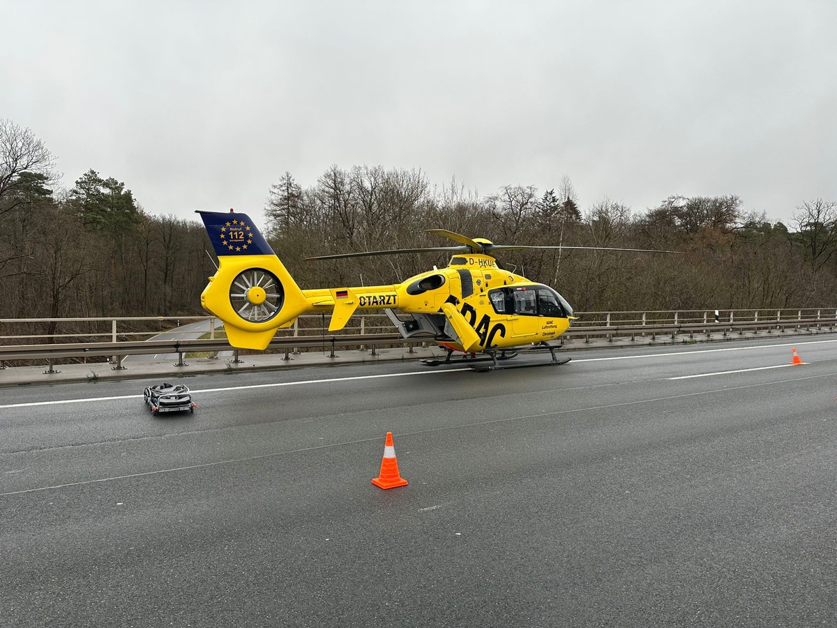 FW Helmstedt: Verkehrsunfall, eingeklemmte Person BAB2