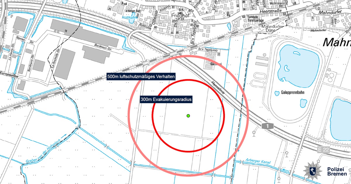 POL-HB: Nr.: 0492--Weltkriegsbombe gefunden--