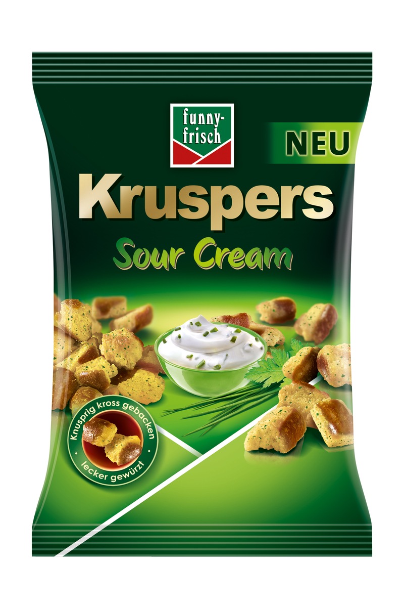 Jetzt wirds cremig-würzig und lecker - mit den neuen funny-frisch Kruspers Sour Cream