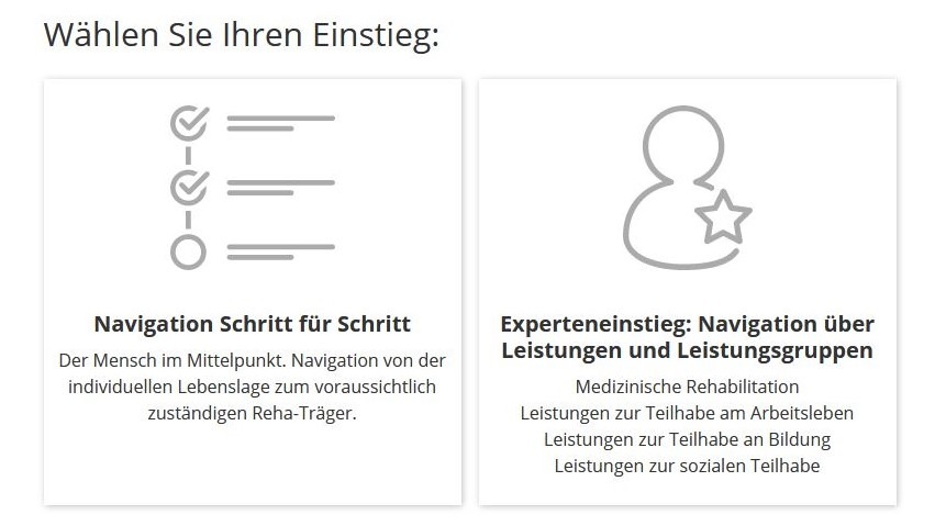 Reha-Zuständigkeitsnavigator jetzt online