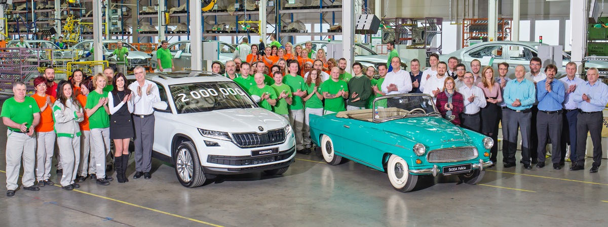 SKODA baut zweimillionstes Auto im Werk Kvasiny (FOTO)