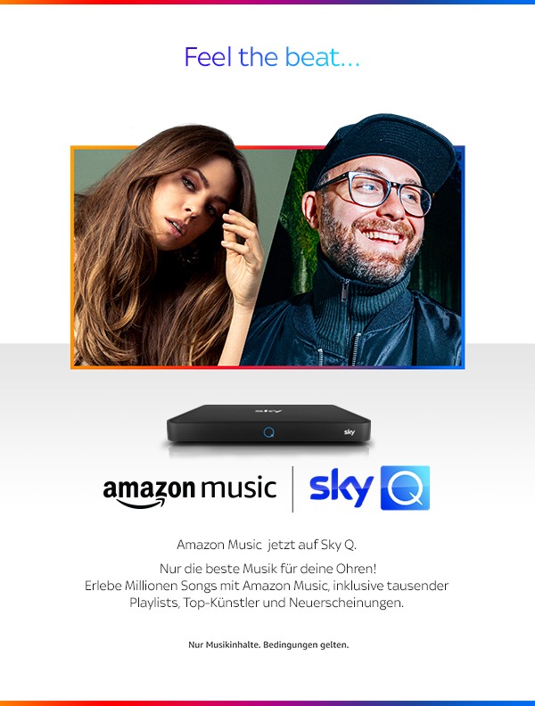 Nur die beste Musik - Amazon Music ab jetzt mit über 100 Millionen Songs auf Sky