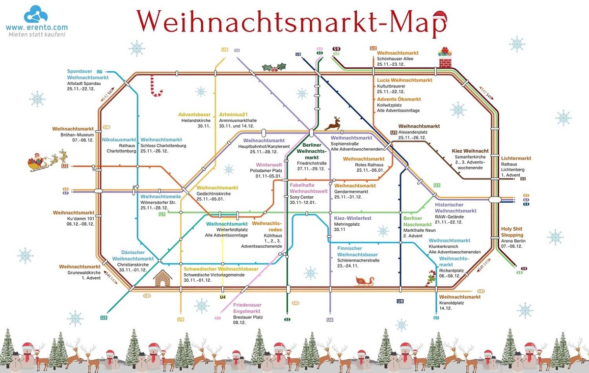 weihnachtsmärkte berlin karte ▷ Berlin Weihnachtsmarkt Map 2019: So kommst Du mit den Öffis ans 