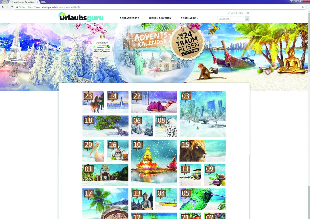 Presse-Info: Urlaubsguru Adventskalender