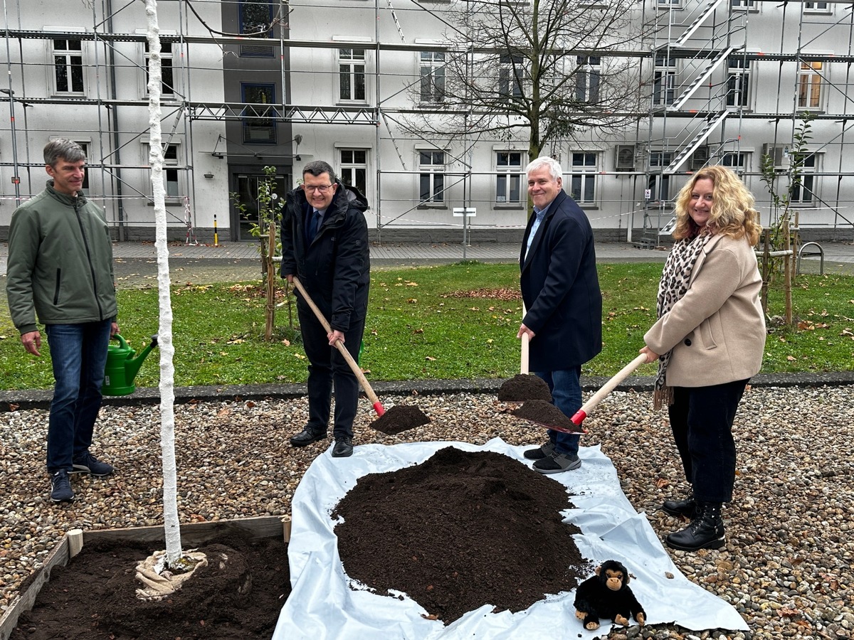 Elsbeere zu Ehren von Dr. Jane Goodall an der Universität Koblenz gepflanzt