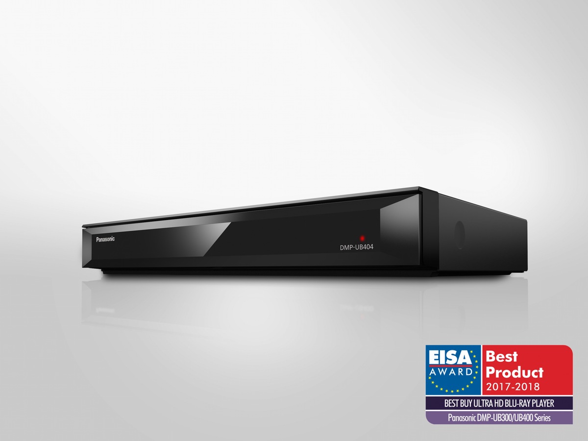 Panasonic UHD Blu-ray Player überzeugt EISA-Jury / Renommierter EISA Award für den Ultra HD Premium-zertifizierten Blu-ray Player DMP-UB404