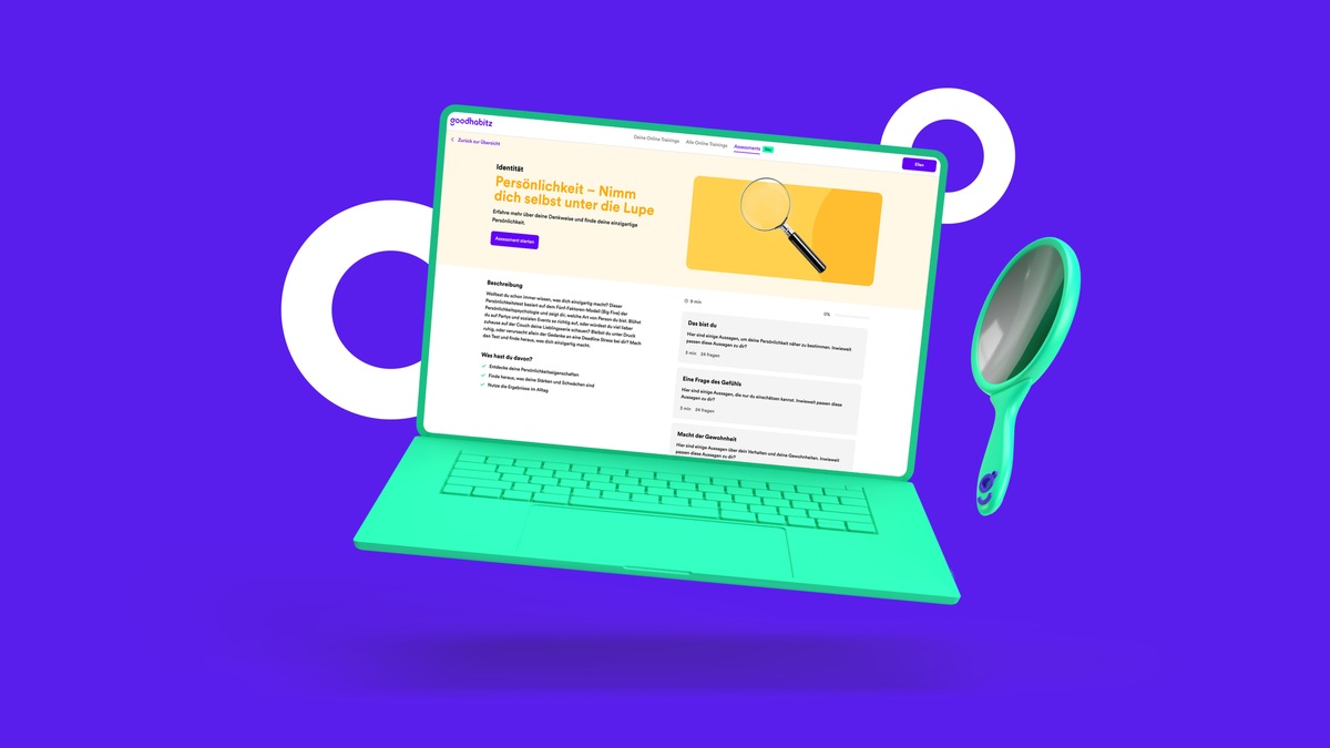 GoodHabitz erweitert sein Produktportfolio in DACH-Region um &quot;Online-Assessments&quot;/ Validierte Selbsteinschätzungen und persönliche Auswertungen für Mitarbeitende