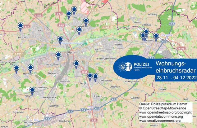 POL-HAM: Wohnungseinbruchsradar Hamm für die Woche vom 28. November bis 4. Dezember 2022