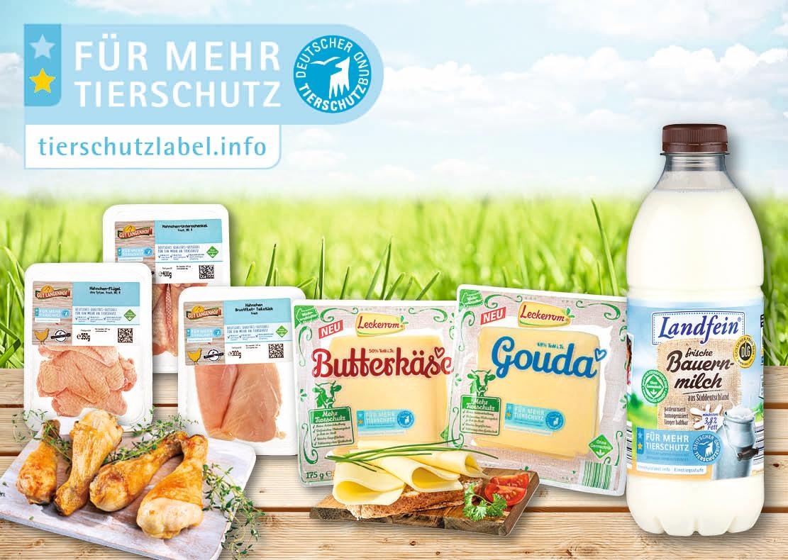 NORMA baut sein Sortiment mit Tierschutzlabel in mehr als 600 Filialen in Bayern und Thüringen weiter aus / Milch, Käse und Fleisch mit ausgewiesenen Haltungsbedingungen und ohne Gentechnik