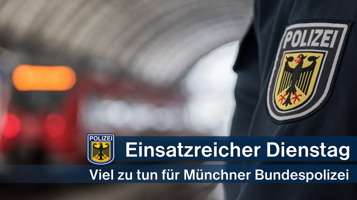 Bundespolizeidirektion München: Einsatzreicher Dienstag für Bundespolizei / Güterzugmigration, Bedrohung, Beleidigung, Diebstahl und Körperverletzungen