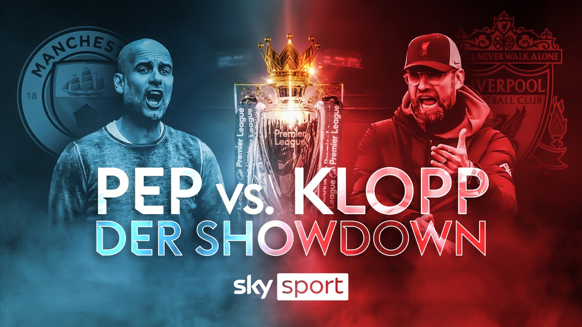 Pep vs. Klopp - das Gigantenduell im Spiel des Jahres um die Meisterschaft: Manchester City gegen den FC Liverpool am Sonntag live und exklusiv bei Sky