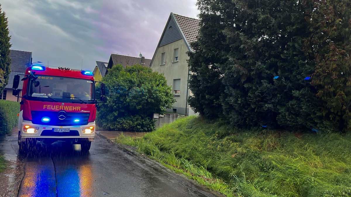 FW Wachtberg: Einsatzbilanz: Gewittertief Flurina über Wachtberg