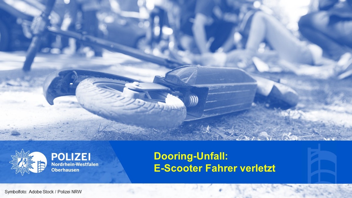 POL-OB: Dooring-Unfall: E-Scooter-Fahrer verletzt