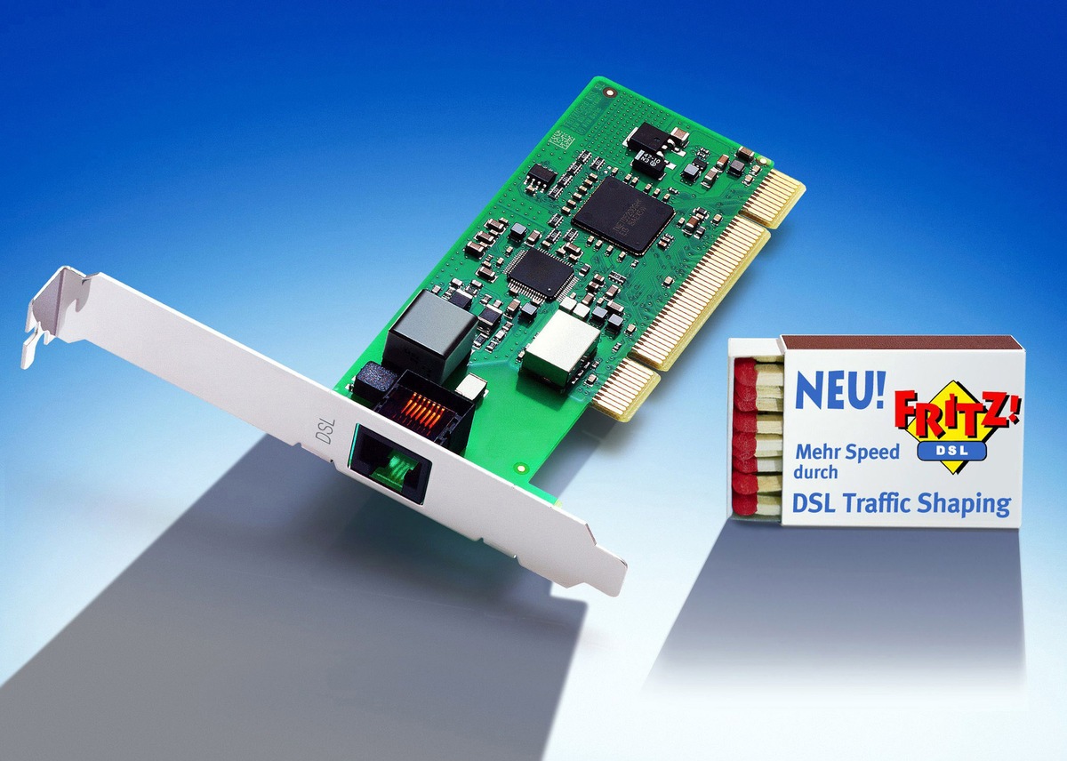 Neue FRITZ!Card DSL SL ab sofort im Handel / Erstmals mehr Geschwindigkeit durch DSL Traffic Shaping