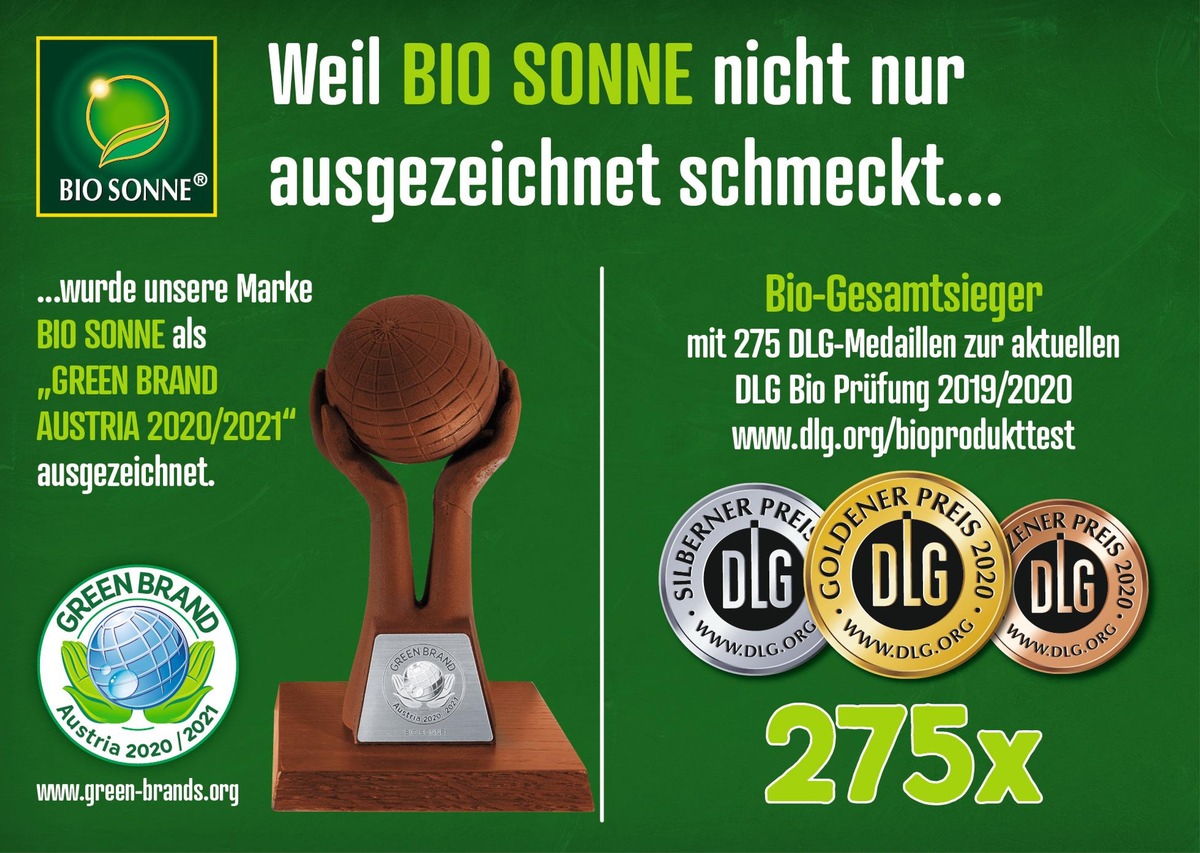 BIO SONNE von NORMA: Jetzt auch in Österreich und der Tschechischen Republik zum vorbildlichen GREEN BRAND gekürt! / Lebensmittel-Discounter überzeugt mit Eigenmarke auch auf internationalem Parkett