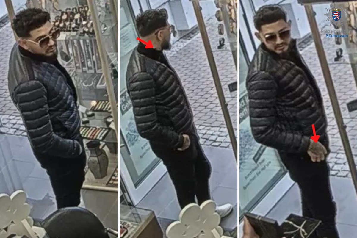 POL-DA: Mörfelden-Walldorf: Öffentlichkeitsfahndung nach Schmuck-Diebstahl / Wer kann Hinweise zum Tatverdächtigen geben?