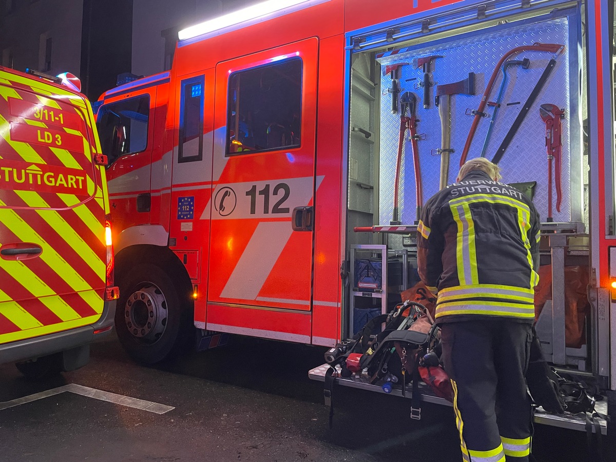 FW Stuttgart: Brand in Stuttgarter Gemeinschaftsunterkunft