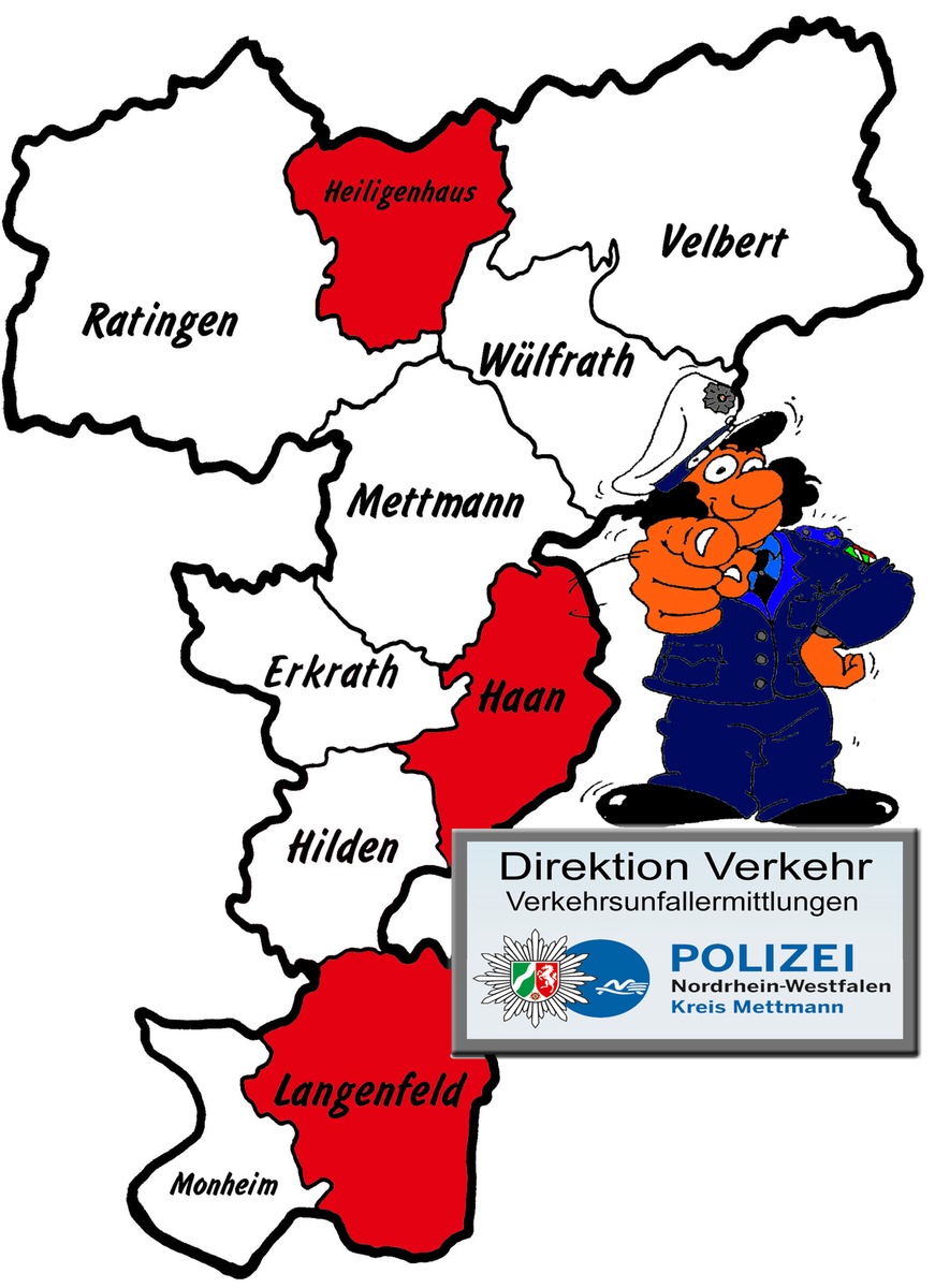 POL-ME: Verkehrsunfallfluchten aus dem Kreisgebiet - Heiligenhaus - Haan / Langenfeld - 1903091