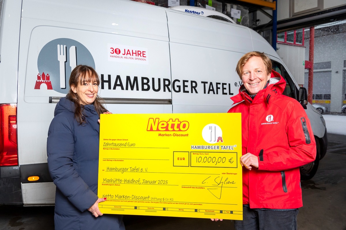 Netto Marken-Discount spendet 10.000 Euro an die Hamburger Tafel