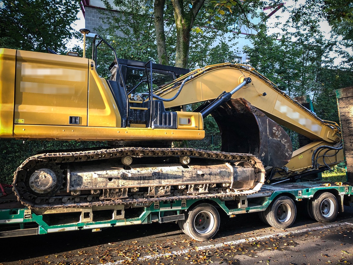 POL-BO: Wer baggert so früh am Baggerloch? Der Bagger nicht, den hat die Polizei gestoppt ...