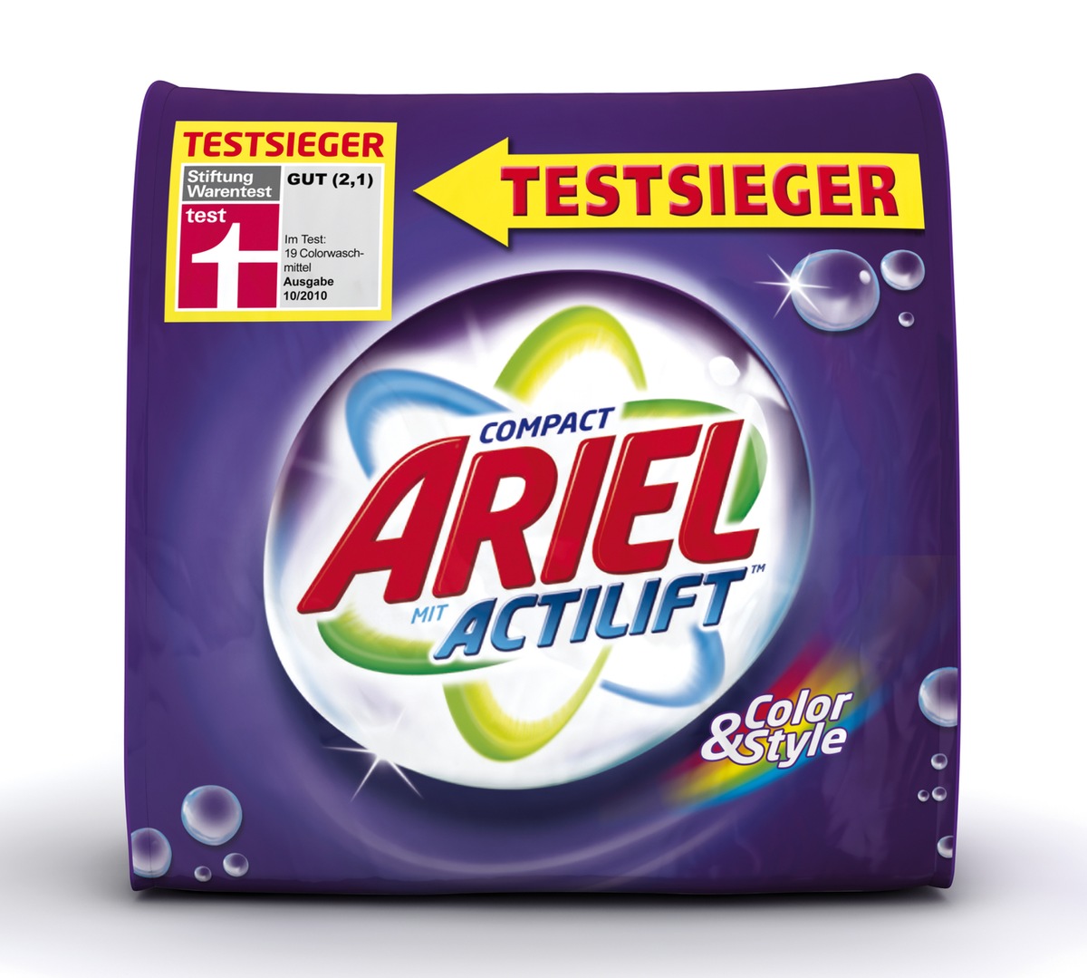 Ariel Compact Color ist erneut Testsieger im aktuellen Colorwaschmitteltest der Stiftung Warentest / Ariel setzt die Siegesserie von 2004, 2007 und 2009 fort (mit Bild)