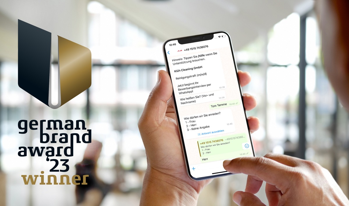 Anerkennung für Innovation im Recruiting-Prozess / Klüh gewinnt renommierten German Brand Award 2023