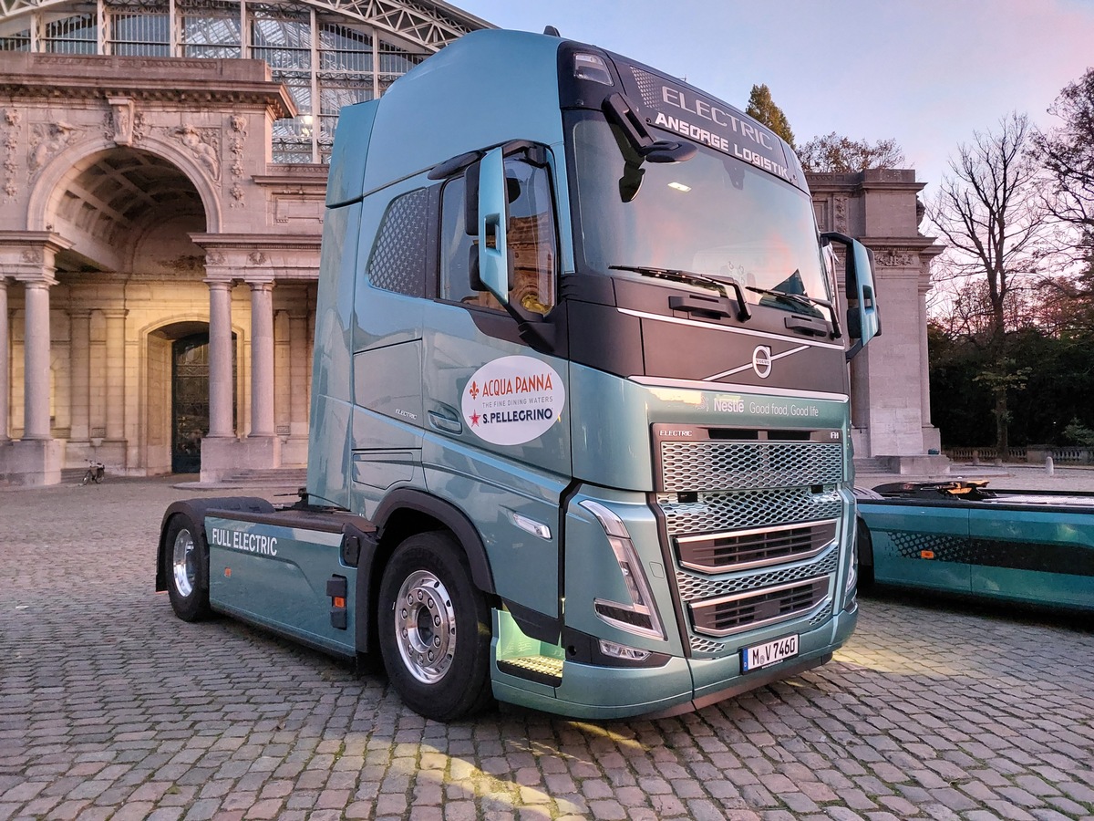 Volvo E-Truck fährt nun mit Elektro-Antrieb emissionsfrei ans Ziel: Nestle und Ansorge machen es!