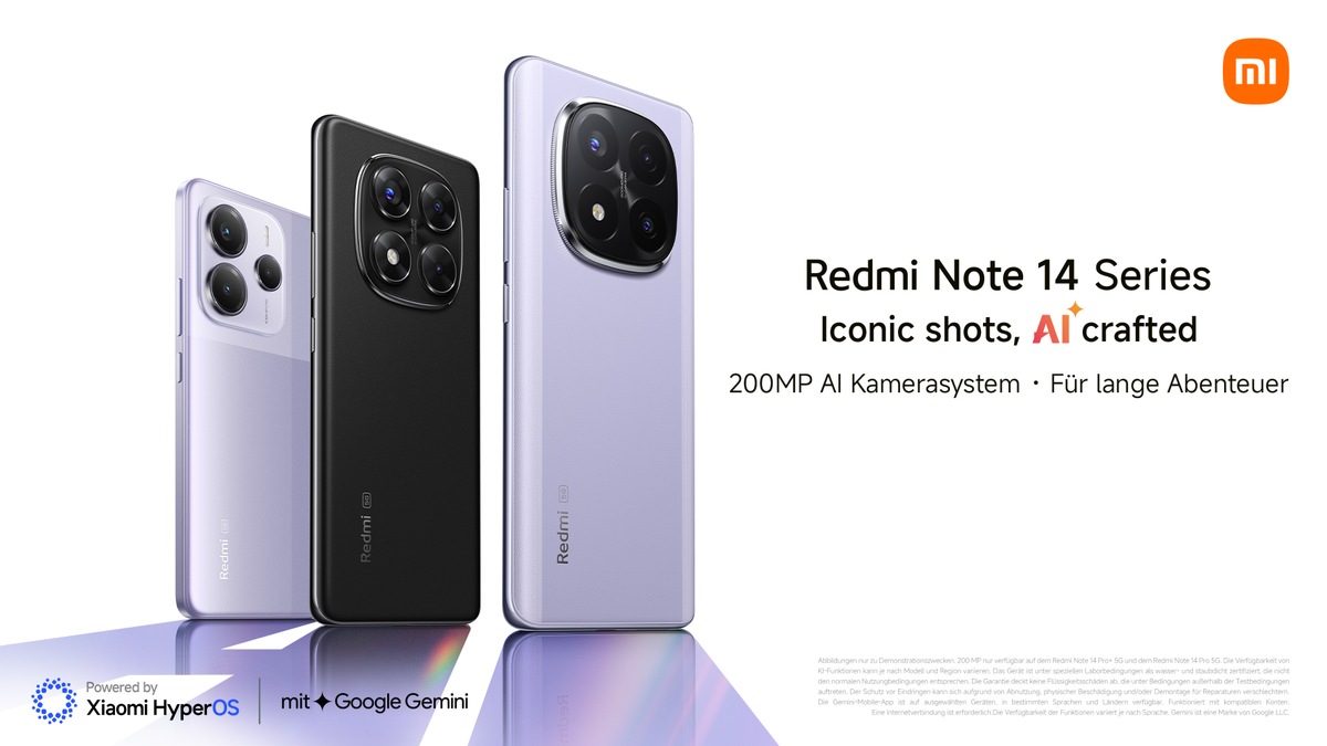 Xiaomi stellt die Redmi Note 14 Serie vor