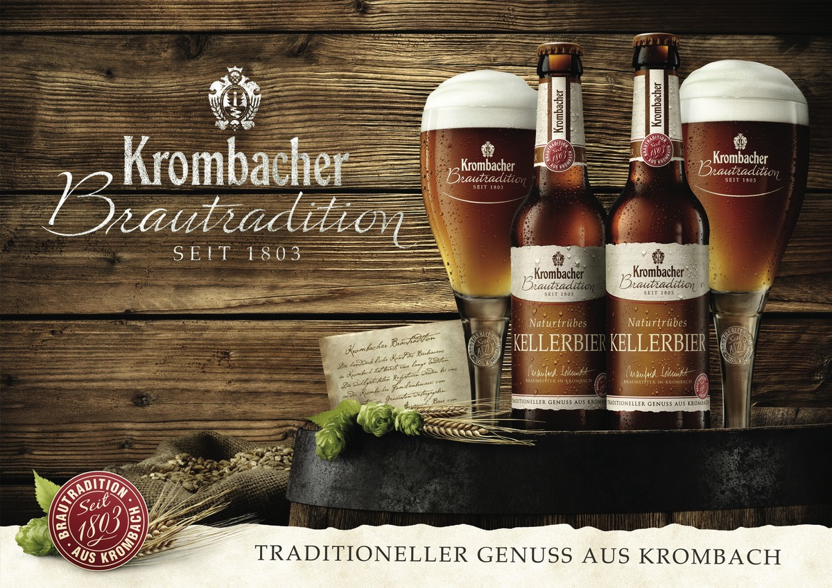 Eine Überraschung im Jubiläumsjahr des Reinheitsgebotes - Krombacher Brautradition Kellerbier