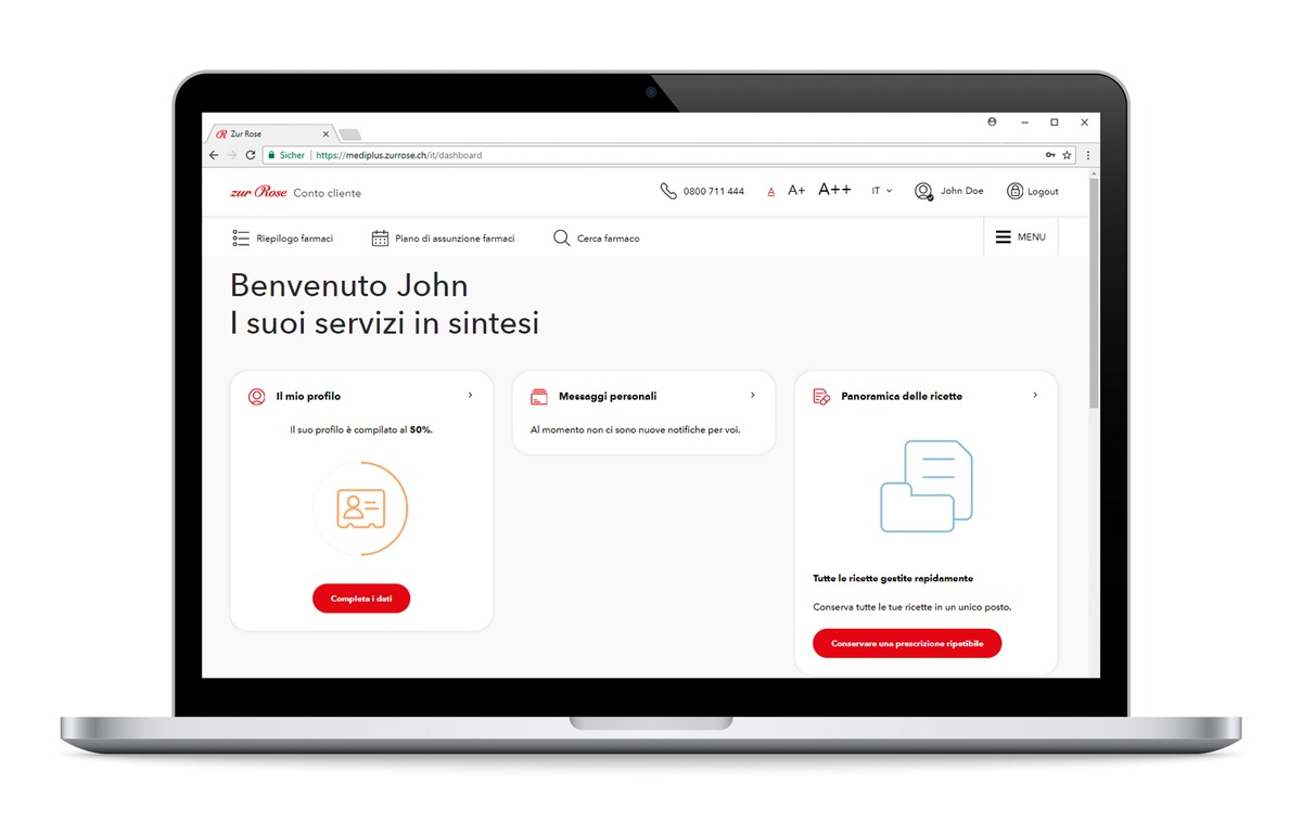 Zur Rose e la KPT lanciano insieme l&#039;assistente digitale per i medicinali Medi+