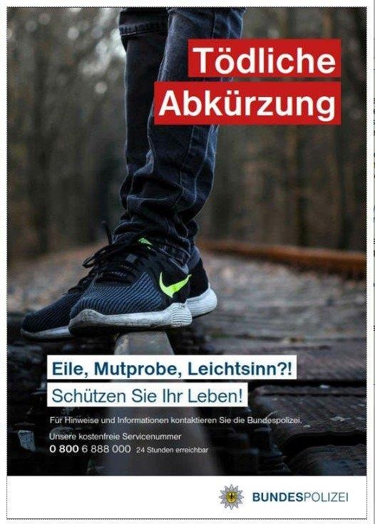 BPOL-KI: Jugendlicher Leichtsinn - Abkürzung mit Lebensgefahr