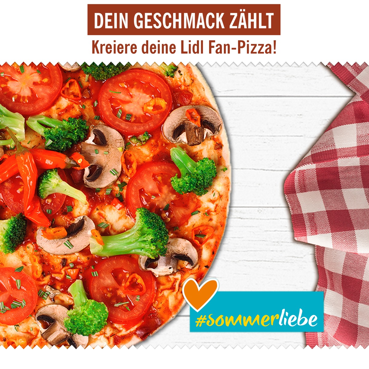 Digitale Crowdsourcing-Aktion: Die Lidl-Fan-Pizza / Mehr als 2 Millionen Facebook-Fans können online ihre eigene Pizza kreieren - die Gewinner-Pizza wird im Sommer in den Filialen erhältlich sein (FOTO)