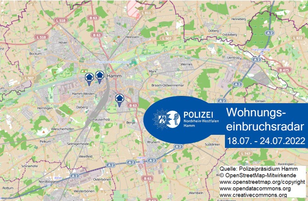 POL-HAM: Wohnungseinbruchsradar Hamm für die Woche vom 18. Juli bis 24. Juli 2022