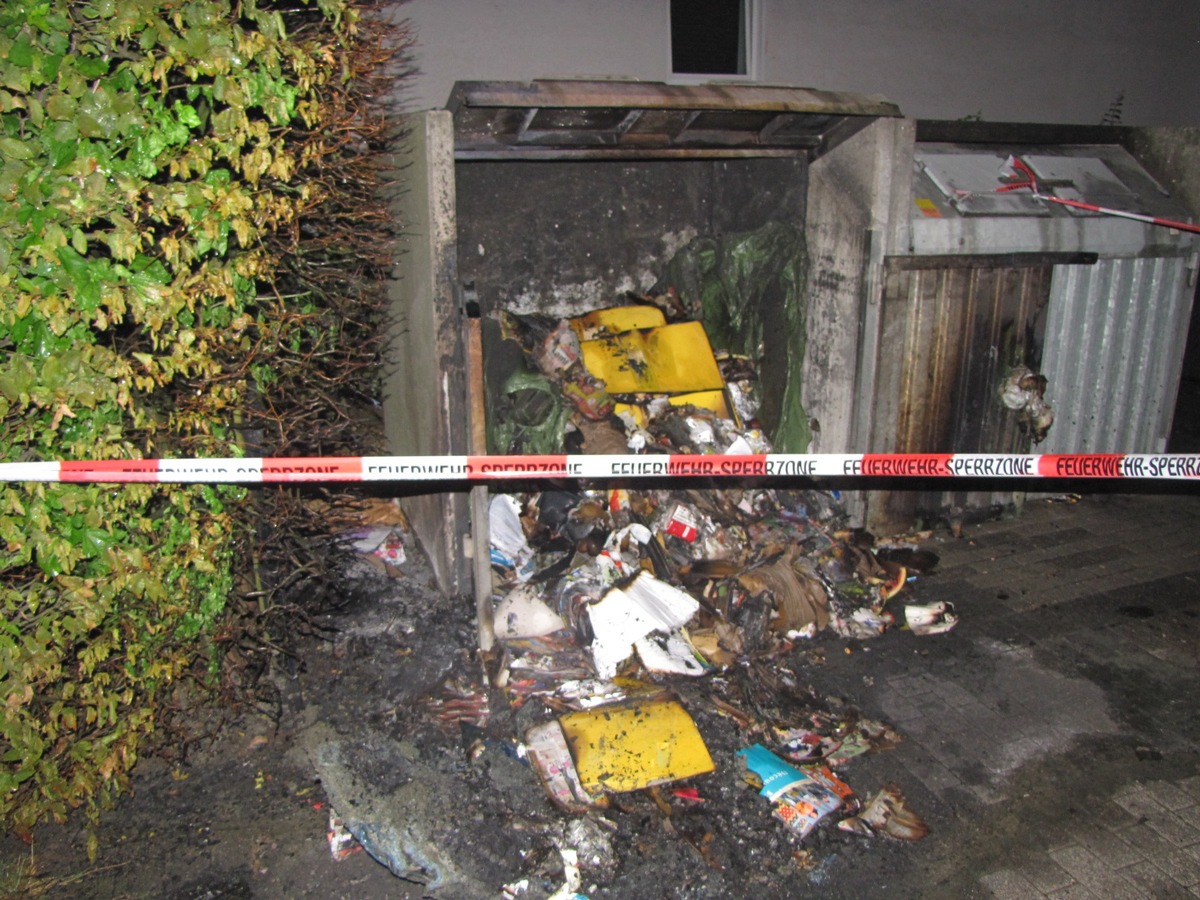 POL-ME: Fahrraddieb setzt Container in Brand: Polizei nimmt Tatverdächtigen fest - Velbert - 1907155