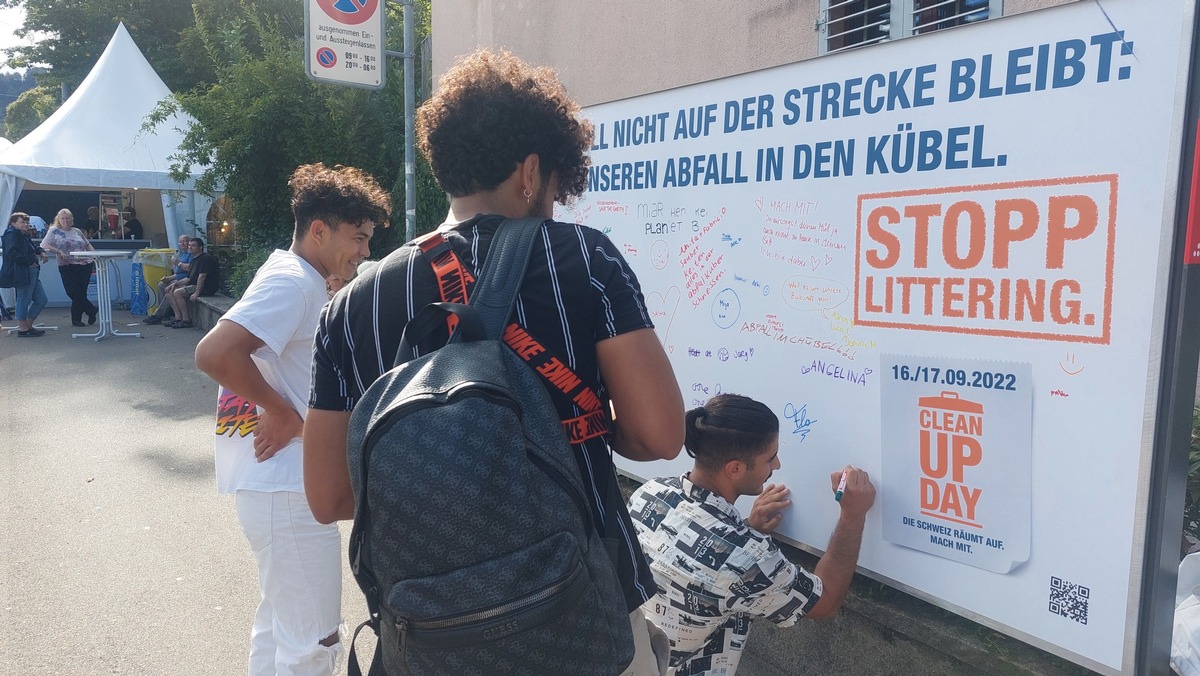 Medienmitteilung: «Knabenschiessen: Bunte Bekenntnisse gegen Littering»