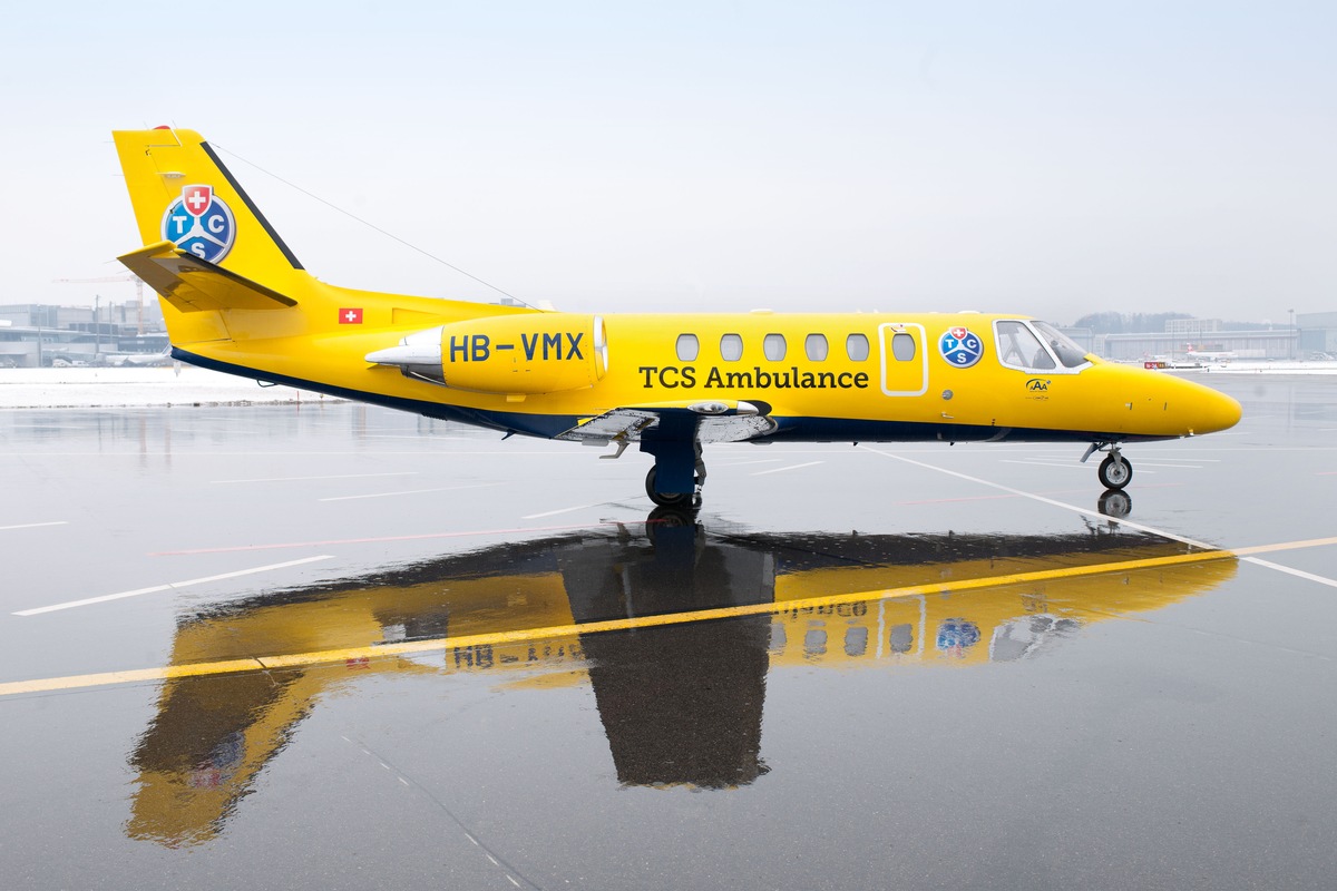 Nouvel avion ambulance aux couleurs du TCS