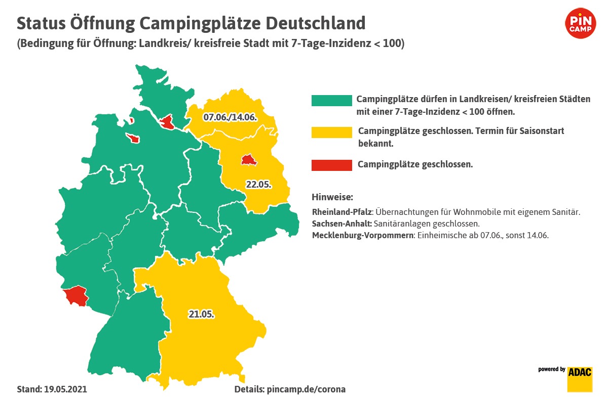 Camping zu Pfingsten: Ansturm auf die letzten freien Plätze